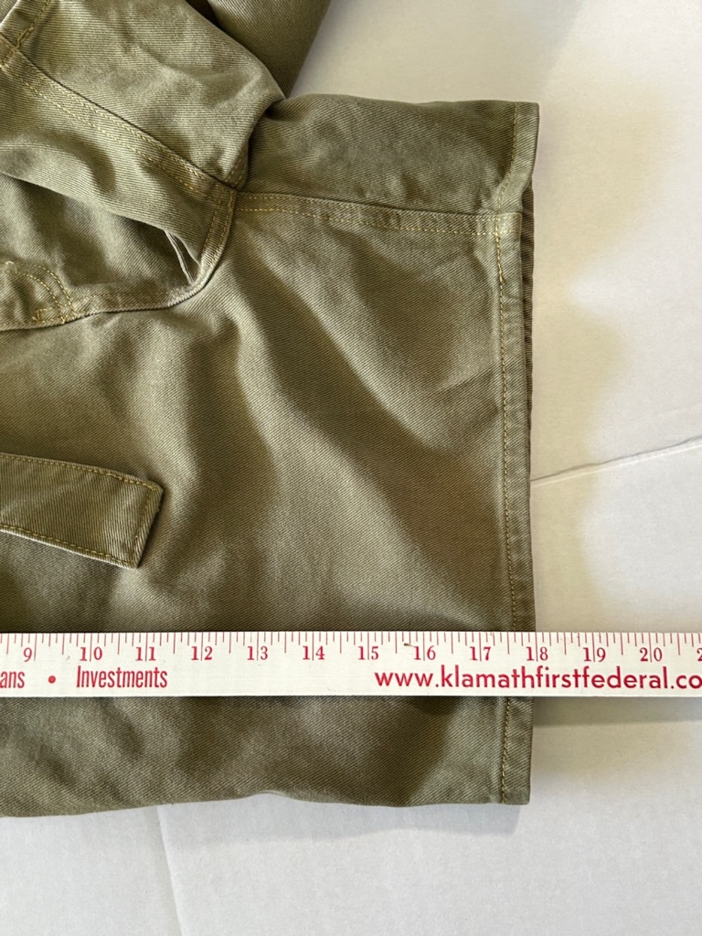 FREE PEOPLE WOMENS CINDY UTILITY OLIVE GREEN HIGH-RISE BUTTON FLY SHORTS SIZE 8 - Picture 10 of 10
